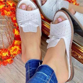 Bow Perforated Sandals
