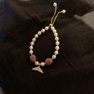 Faux Pearl Mermaid Tail Bracelet Bracelet - One Size