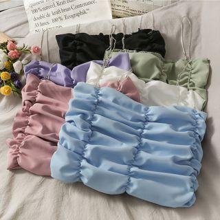 Ruched Crop Tube Top In 6 Colors