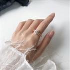 Rhinestone Alloy Ring Gold & Silver - One Size