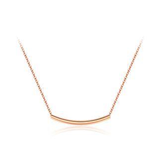 Simple And Fashion Plated Rose Gold Geometric Bar 316l Stainless Steel Necklace Rose Gold - One Size