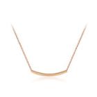 Simple And Fashion Plated Rose Gold Geometric Bar 316l Stainless Steel Necklace Rose Gold - One Size
