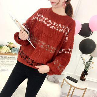 Patterned Cable-knit Sweater