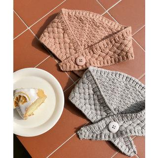 Two-way Buttoned Knit Muffler