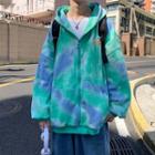 Tie-dye Zip-up Hoodie