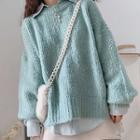 Plain Sweater Sweater - Mint Green - One Size
