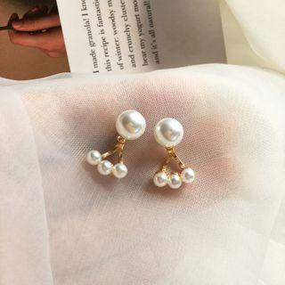 Faux Pearl Swing Earring 1 Pair - Earrings - One Size