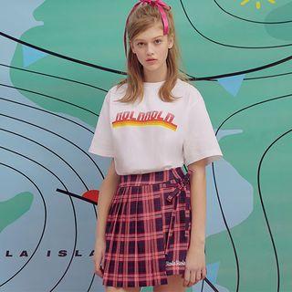 Letter-printed Cotton Boxy T-shirt White - One Size