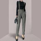 Set: Suspender Pants + Long-sleeve Top