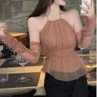 Set: Mesh Camisole Top + Sleeve Guards