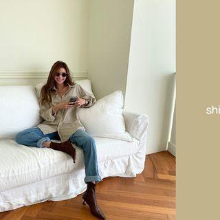 Pocket-patch Cotton Shirt Beige - One Size