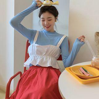 Sleeveless Top / Midi Skirt / Long-sleeve Top