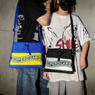 Couple Matching Letter Color Block Crossbody Bag