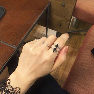Set Of 5: Stone Ring (various Designs)