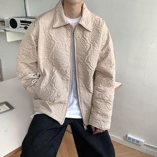 Floral Pattern Zip Jacket