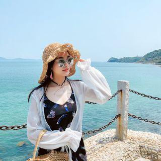 Balloon-sleeve Chiffon Jacket