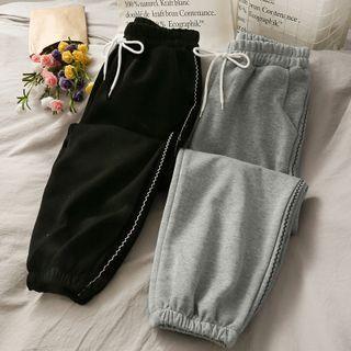 Contrasted Drawcord Sweatpants