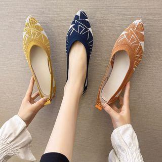 Pointy Knit Flats