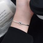 Knot Sterling Silver Bangle Silver - One Size