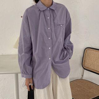 Crinkled Shirt Purple - One Size