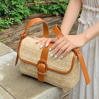Piped Rattan Shoulder Bag