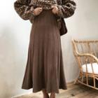 Knit Midi Skirt Brown - One Size