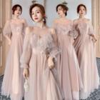 Maxi A-line Bridesmaid Dress