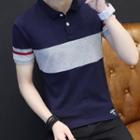 Printed Short-sleeve T-shirt / Color Block Short-sleeve Polo Shirt