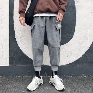 Fleece-lined Cargo Cropped Sweatpants