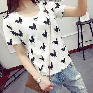 Chicken Print Short-sleeve T-shirt