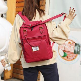 Letter Tag Oxford Backpack