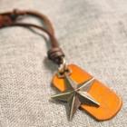 Genuine Leather Star Necklace
