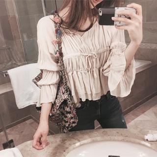 Shirred Layered Blouse