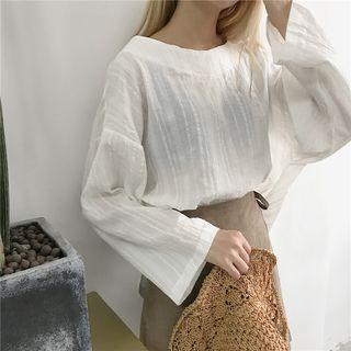 Tie Back Long-sleeve Blouse