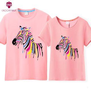 Couple Matching Zebra Short Sleeve T-shirt