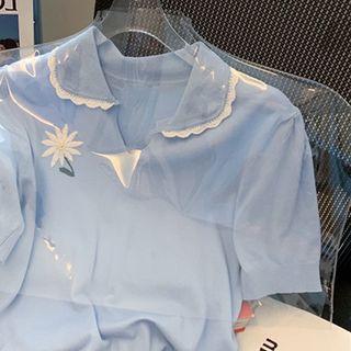 Knit Printed Polo Shirt