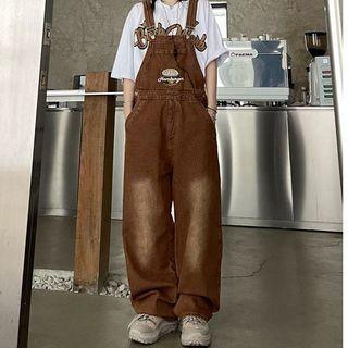 Burger Embroidered Wide Leg Jumper Jeans