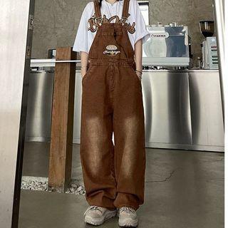 Burger Embroidered Wide Leg Jumper Jeans