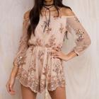 Embellished Off-shoulder Playsuit