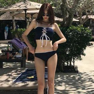 Lace Up Tankini