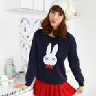 Rabbit-print Pullover
