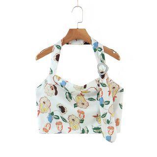 Print Halter Camisole Top