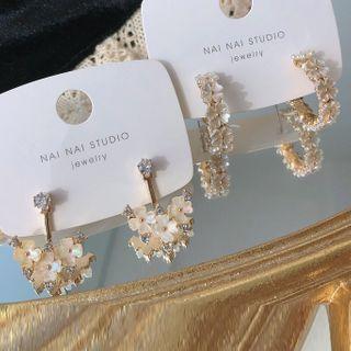 Shell Flower Rhinestone Earring