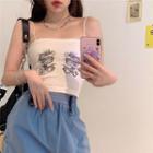 Harem Cargo Pants / Print Camisole Top