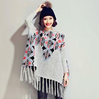 Pattern Knit Poncho