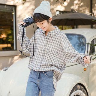 Plaid Shirt Gingham - White - One Size