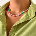 Fruit Soft Clay Faux Pearl Choker 4417 - Silver - One Size
