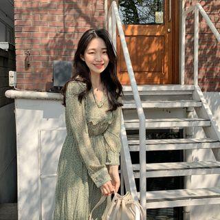 Crinkled Maxi Floral Dress