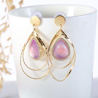 Cat Eye Stone Droplet Dangle Earring