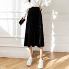 High-waist Velvet A-line Mermaid Skirt